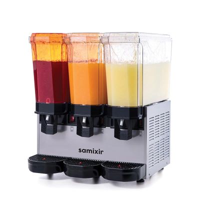 Samixir 60.SSSI Klasik Triple Soğuk İçecek Dispenseri, 20+20+20 L, Fıskiyeli, Inox - 1