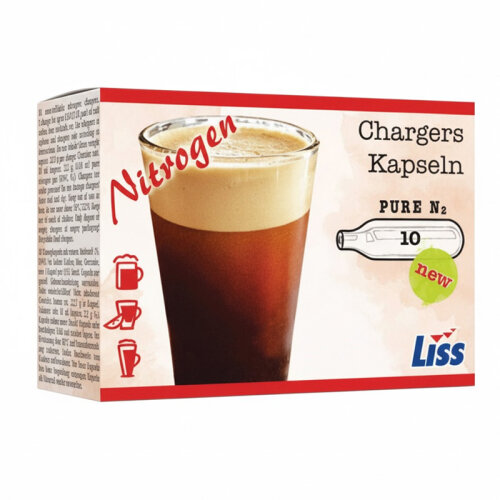 Liss N2-02 Nitrojen Charger Kokteyl Kahve Çay Tüpü, 10 Adet - Liss