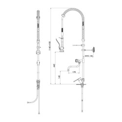 Liva Gaz 024 Встраиваемый душевой блок с промежуточным краном, двойная подводка воды - 2