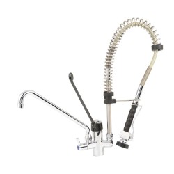 Liva Gaz 031 Counter Mounted Shower Spray Unit with Intermediate Tap, Double Water Inlet - 1