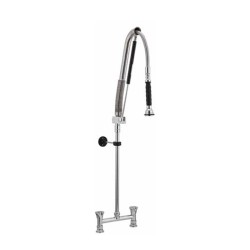 Liva Gaz 042 Counter Mounted Shower Spray Unit, Double Water Inlet - Liva