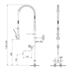 Liva Gaz 053 Навесной душевой распылитель, двойная подводка воды - Liva Gaz (1)