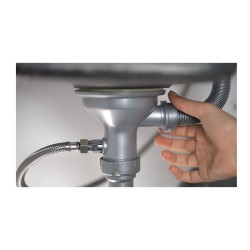 Liva Gaz Bardak ve Kap Yıkama İçin Yan Taşmalı Evye İçi Sifon Sistemi, 115 mm - 9