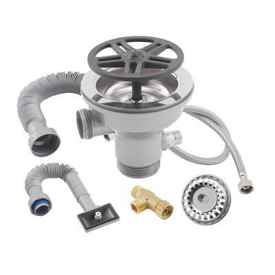 Liva Gaz Sink Siphon System with Side Overflow for Washing Cups and Utensils, 115 mm - Liva