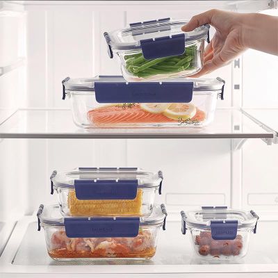 LocknLock LBG224 Top Class Fırın ve Saklama Kabı 750 ml Mavi - 7
