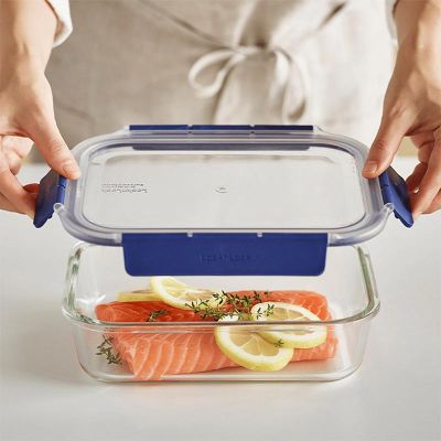 LocknLock LBG428 Top Class Fırın ve Saklama Kabı 630 ml Mavi - 3