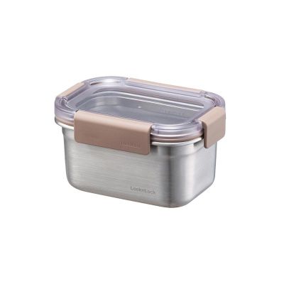 LocknLock LST602 Paslanmaz Çelik Fırın ve Saklama Kabı 520 ml, Kahverengi - 1