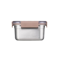 LocknLock LST602 وعاء فرن وتخزين من الفولاذ المقاوم للصدأ 520 مل، بني - 4