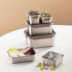 LocknLock LST605 Stainless Steel Oven and Storage Container 1.3 L, Brown - 4