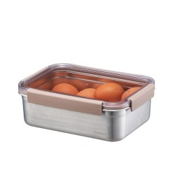 LocknLock Stainless Steel Oven and Storage Container Quadrilateral Locking 2 L, Brown - LocknLock (1)