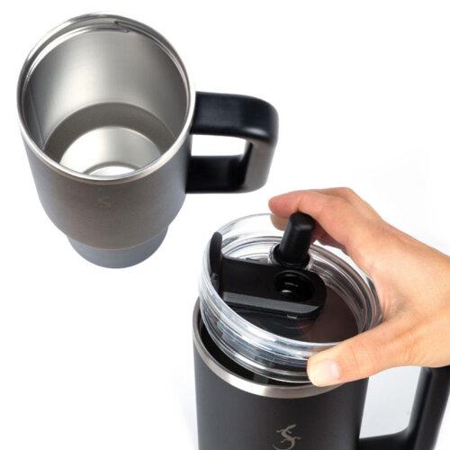 Lurch Big Cup Termos Bardak, 1.2 L, Mat Siyah - 7