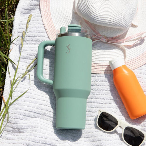 Lurch Big Cup Thermos Cup, 1.2 L, Sage Green - 4