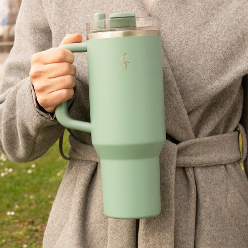 Lurch Big Cup Thermos Cup, 1.2 L, Sage Green - 5