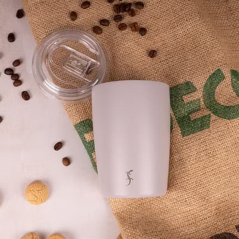 Lurch Coffee-To-Go Çift Cidarlı Termos Bardak, 300 ml, Granit Gri - Lurch