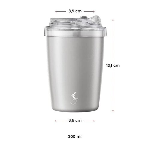 Lurch Coffee-To-Go Çift Cidarlı Termos Bardak, 300 ml, Granit Gri - 4