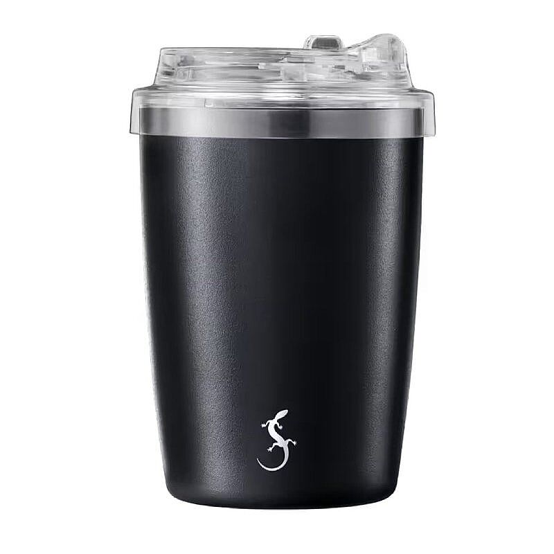 Lurch Coffee-To-Go Çift Cidarlı Termos Bardak, 300 ml, Mat Siyah - Lurch