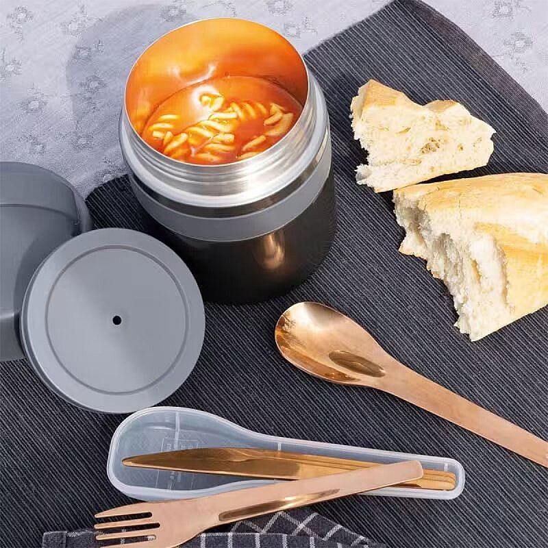 Lurch Iso-Pot Paslanmaz Çelik Çift Cidarlı Yemek Termosu, 500 ml, Metalik Gri - Lurch