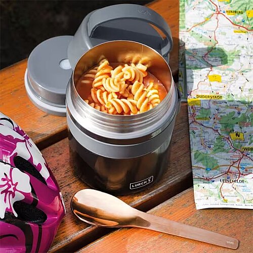 Lurch Iso-Pot Paslanmaz Çelik Çift Cidarlı Yemek Termosu, 500 ml, Metalik Gri - 3