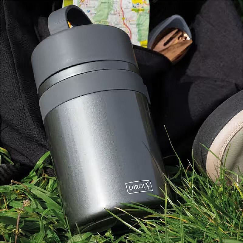 Lurch Iso-Pot Paslanmaz Çelik Çift Cidarlı Yemek Termosu, 800 ml, Metalik Gri - Lurch