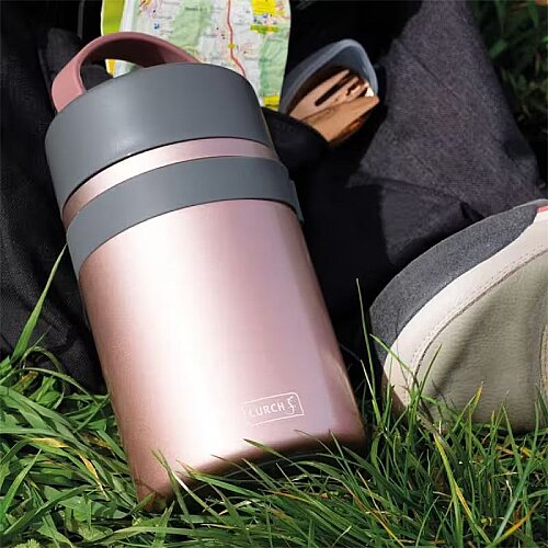 Lurch Iso-Pot Paslanmaz Çelik Çift Cidarlı Yemek Termosu, 800 ml, Metalik Pembe - Lurch (1)