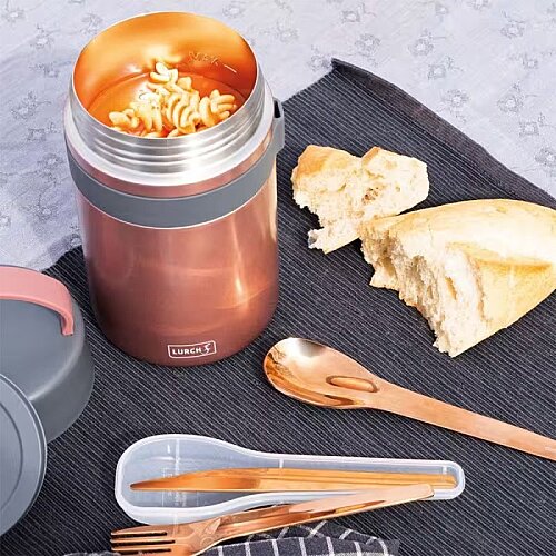 Lurch Iso-Pot Paslanmaz Çelik Çift Cidarlı Yemek Termosu, 800 ml, Metalik Pembe - 4