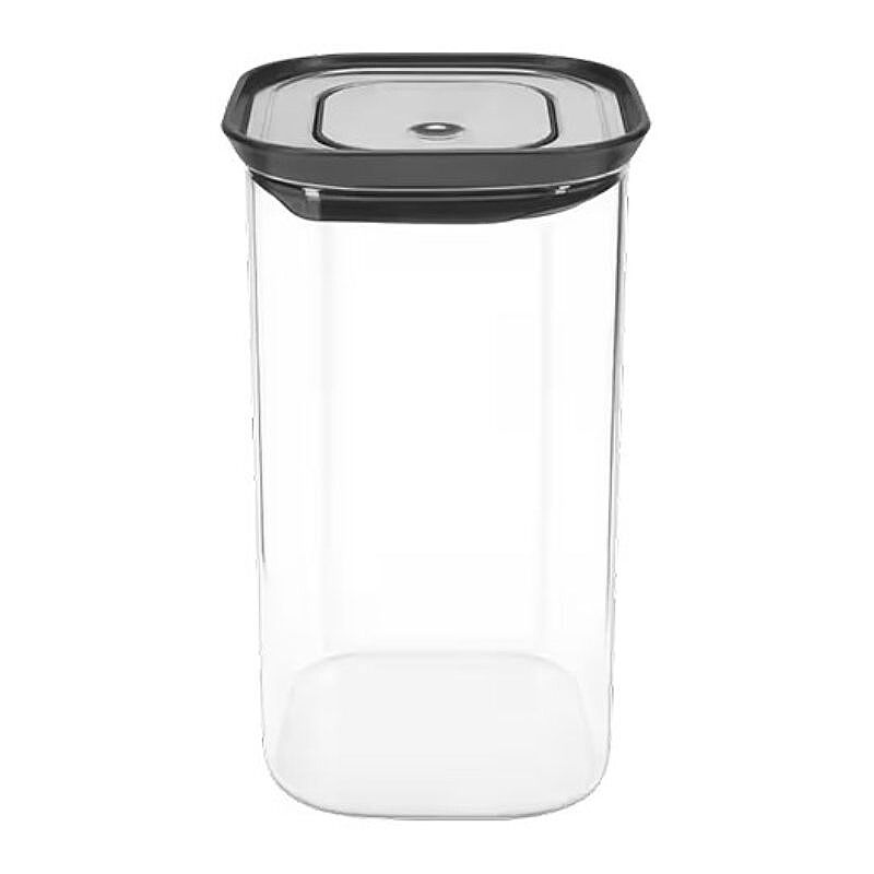 Lurch Paslanmaz Çelik Vakumlu Valfli Kapak Borosilikat Cam Saklama Kabı, 1400 ml - Lurch