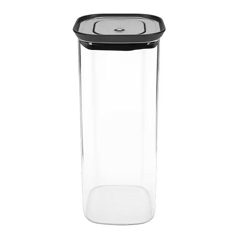 Lurch Paslanmaz Çelik Vakumlu Valfli Kapak Borosilikat Cam Saklama Kabı, 1900 ml - Lurch