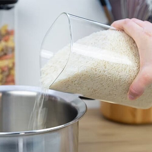 Lurch Paslanmaz Çelik Vakumlu Valfli Kapak Borosilikat Cam Saklama Kabı, 600 ml - 7