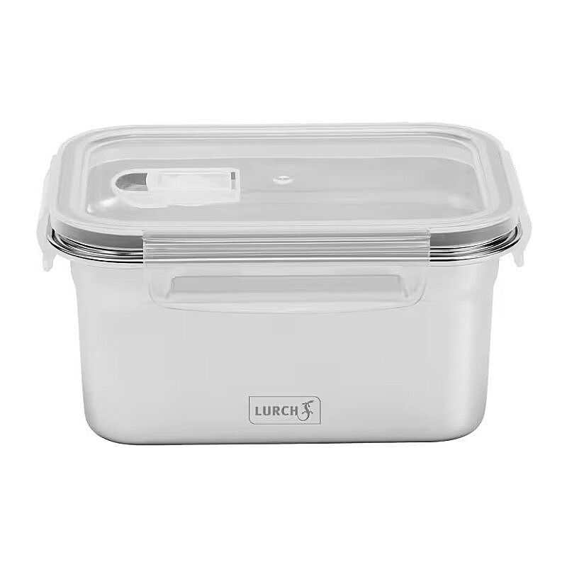 Lurch Safety Paslanmaz Çelik Fırınlanabilir Sızdırmaz Vakumlu Saklama Kabı, 1000 ml - Lurch