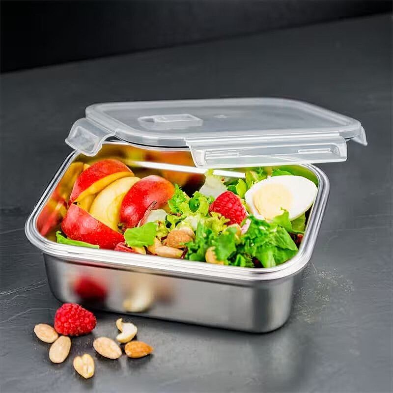 Lurch Safety Paslanmaz Çelik Fırınlanabilir Sızdırmaz Vakumlu Saklama Kabı, 1200 ml - Lurch