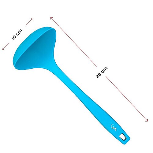 Lurch Silikon Çorba Kepçesi, 28 cm, Mavi - 5