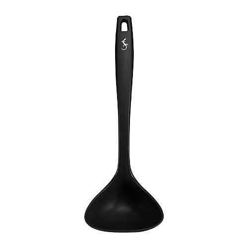 Lurch Silikon Çorba Kepçesi, 28 cm, Siyah 