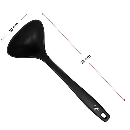 Lurch Silikon Çorba Kepçesi, 28 cm, Siyah - 6