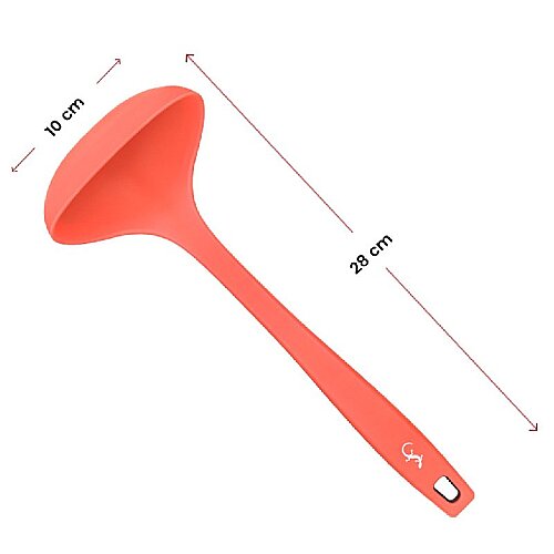 Lurch Silikon Çorba Kepçesi, 28 cm, Somon - 5