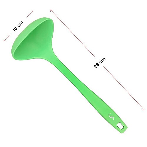 Lurch Silikon Çorba Kepçesi, 28 cm, Yeşil - 5