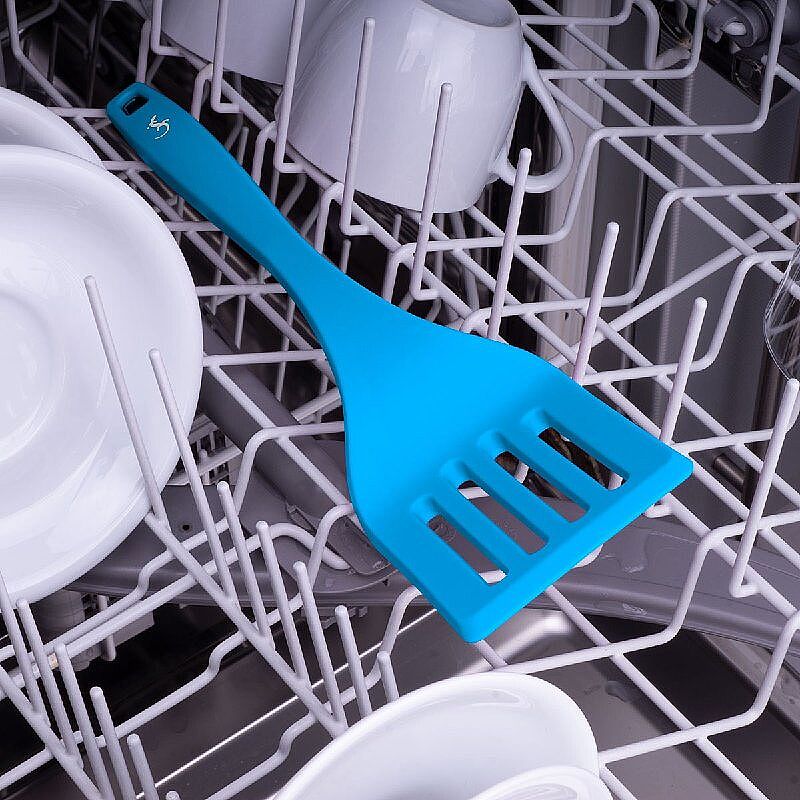 Lurch Silikon Delikli Spatula, 32.5 cm, Mavi - Lurch