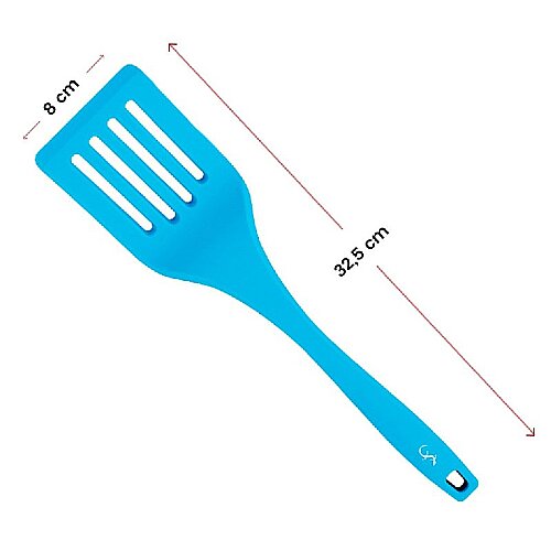 Lurch Silikon Delikli Spatula, 32.5 cm, Mavi - 5