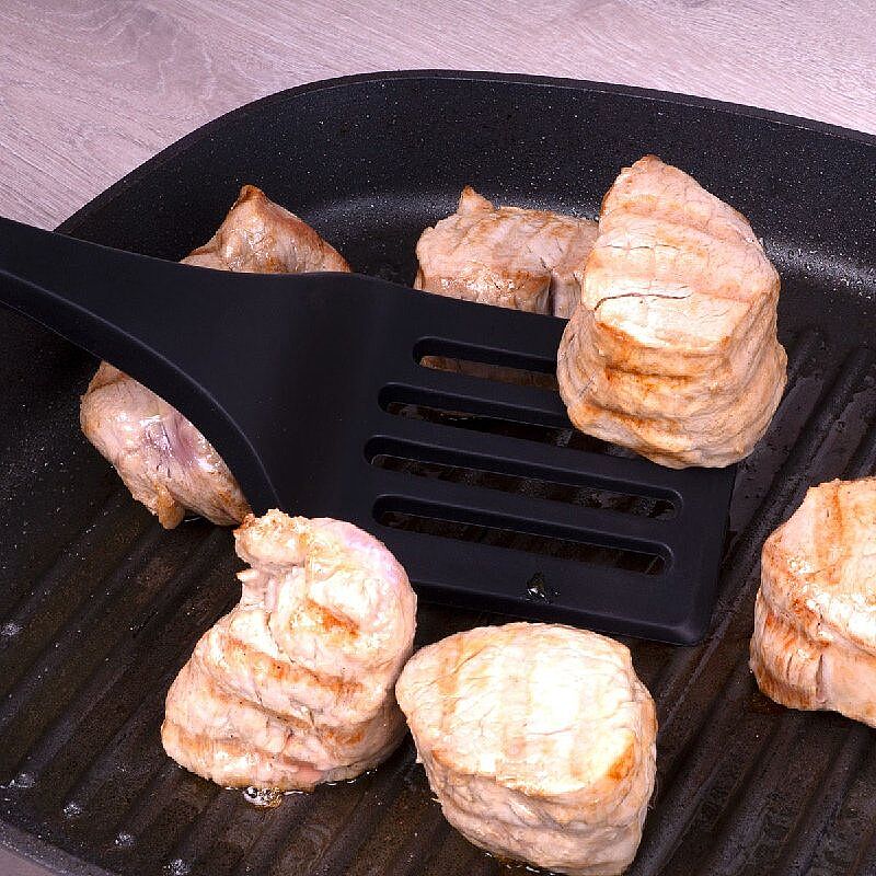 Lurch Silikon Delikli Spatula, 32.5 cm, Siyah - Lurch