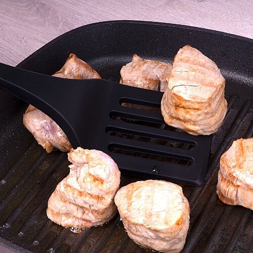 Lurch Silikon Delikli Spatula, 32.5 cm, Siyah - 2