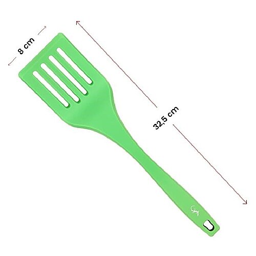 Lurch Silikon Delikli Spatula, 32.5 cm, Yeşil - 5