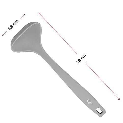 Lurch Silikon Sos Kepçesi, 28 cm, Gri - 7