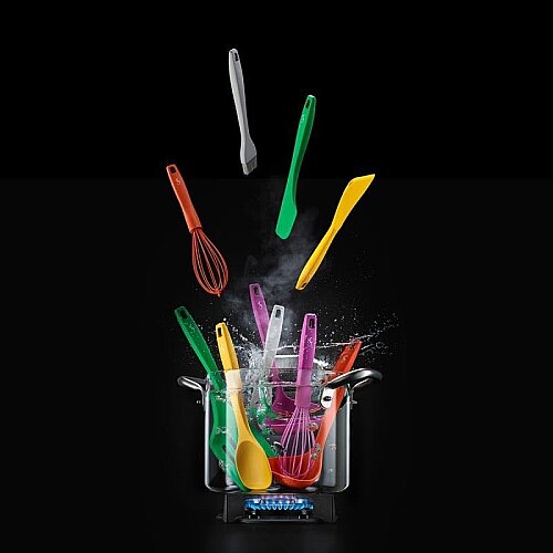 Lurch Silikon Yemek Kaşığı, 28 cm, Gri - 6