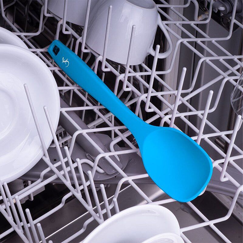 Lurch Silikon Yemek Kaşığı, 28 cm, Mavi - Lurch