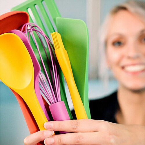 Lurch Silikon Yemek Kaşığı, 28 cm, Sarı - 6