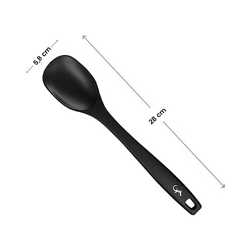 Lurch Silikon Yemek Kaşığı, 28 cm, Siyah - 6
