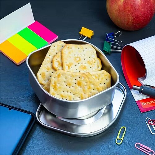 Lurch Snack Box Paslanmaz Çelik Fırınlanabilir Beslenme/Atıştırmalık Kabı, 350 ml - 3