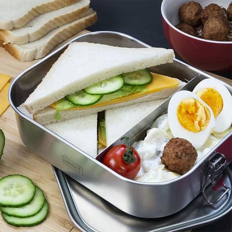 Lurch Snap Paslanmaz Çelik Fırınlanabilir Sızdırmaz Kapak Vakumlu Saklama Kabı, 1200 ml - Lurch