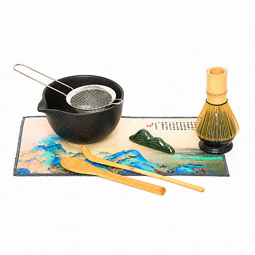 Luxegon 8 Parça Matcha Çayı Hazırlama Seti, Mat Siyah - Luxegon