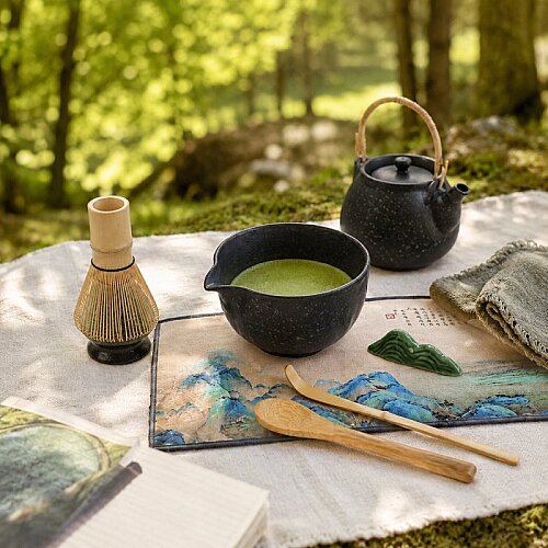Luxegon 8 Parça Matcha Çayı Hazırlama Seti, Mat Siyah - 7