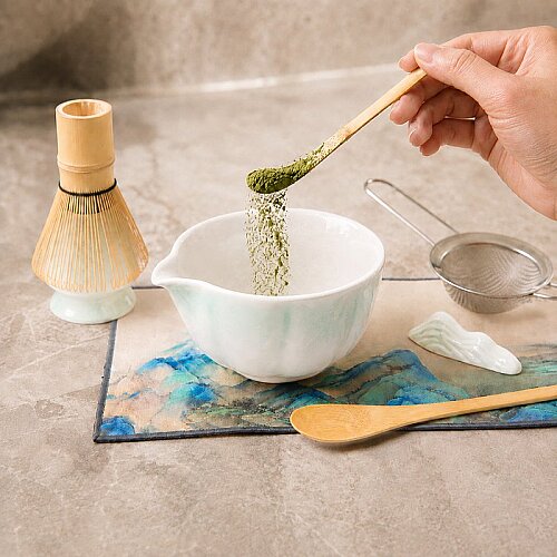 Luxegon 8 Parça Matcha Çayı Hazırlama Seti, Yeşil-Beyaz - 3